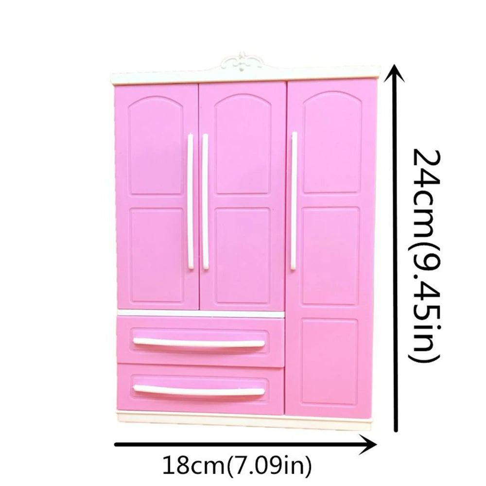 Doll House Furniture Bed Table Chair For 11.8inch 30cm Doll Plastics Cleaning Tools Accessories Mini Furniture Model Gifts Toys Good Vibrations