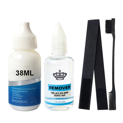 Wig Adhesive Waterproof Lace Glue Invisible Hair Bonding Glue For Toupee Frontal Closure Hair Replacement Adhesive Ghost+Remover Good Vibrations