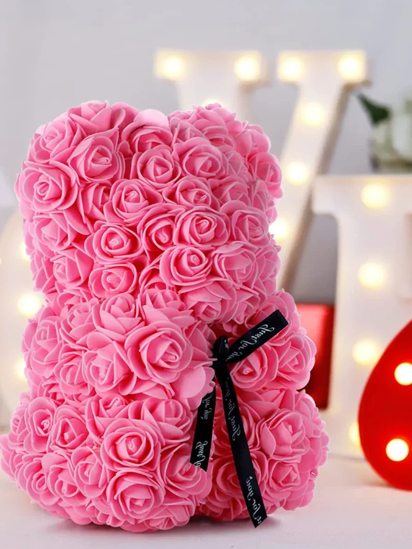 Rose Teddy Bear Artificial Flower Anniversary Valentines Day Birthday Gift Mothers Day Mom Gifts Girlfriend Birthday Gifts Women Good Vibrations