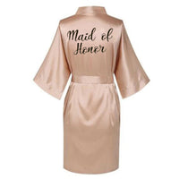 Satin Silk bride robe Wedding Robe Bridesmaid Bride Dressing Gown bridesmaid robes SP002 Good Vibrations