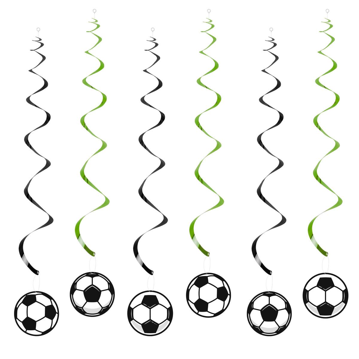 Soccer Party Hanging Decor Pull Flag Banner Spiral Football Birthday Party Soccer Club DIY Decoration Supplies Garland Pennant Good Vibrations