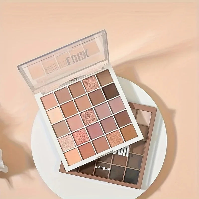 25 Color eye shadow Palette - Matte and glossy finish, waterproof, earth tones, create amazing eye makeup Good Vibrations