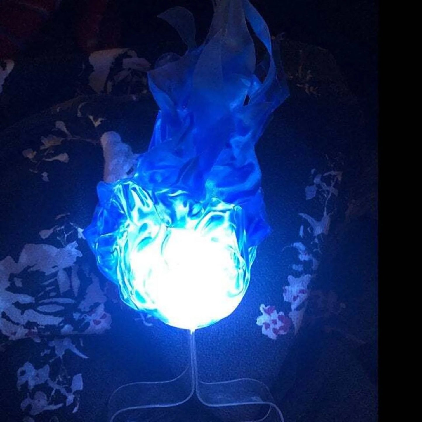 Halloween Decor Props Simulation Floating Fireball Lamp Artificial Fire Flame Atmosphere Light For Cosplay Role Play Party Good Vibrations