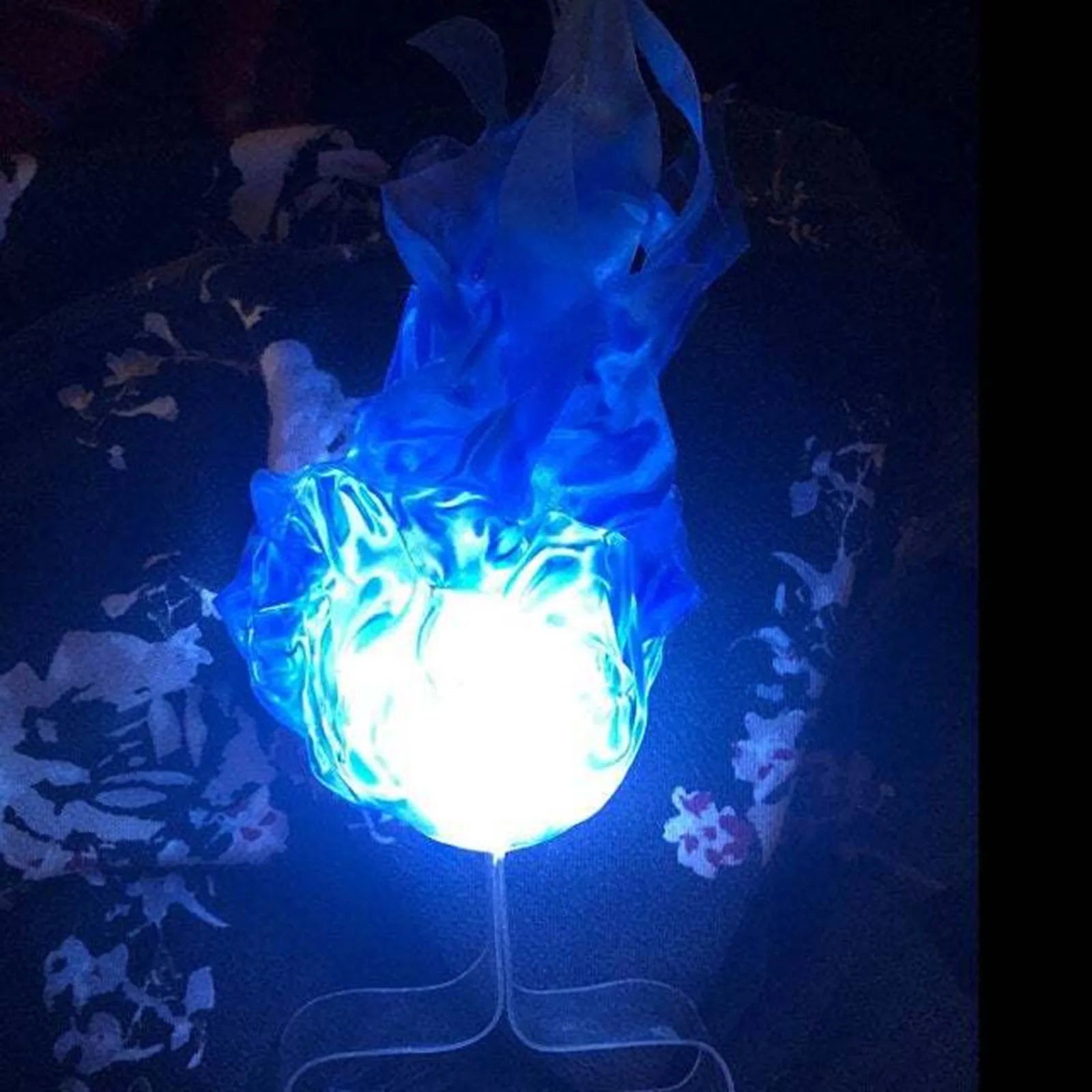 Halloween Decor Props Simulation Floating Fireball Lamp Artificial Fire Flame Atmosphere Light For Cosplay Role Play Party Good Vibrations