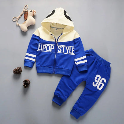 New Autumn Newborns Clothes For Girls Baby Outfits Children Boys Hooded Jacket Pants 2Pcs/Sets Infant Sportswear Kids Tracksuits Good Vibrations