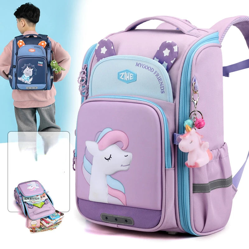 Children's Backpack 2023 Cute Cartoon Fashion New Style Bags Student 2nd To 5th Grade Women's Lightweight Splashproof Backpack Good Vibrations
