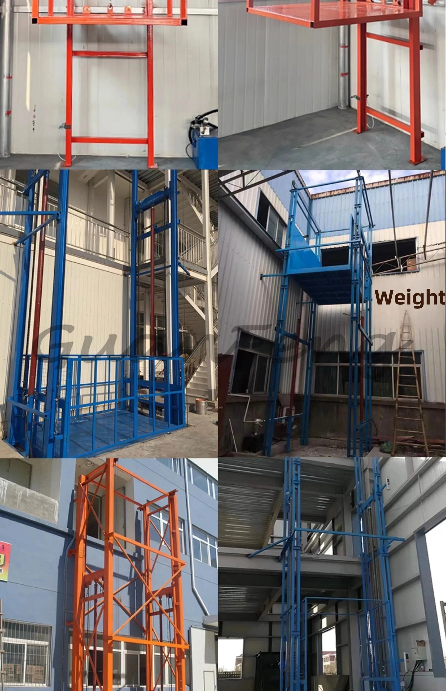 Hydraulic Lift Freight Elevator Small Lift Household Electric Platform Lift Customized Double Track Workshop Lifting Platform Good Vibrations