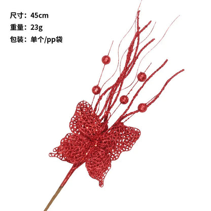 2026 Festival Party Decor Banquet Mini DIY Flower Branch for Halloween Christmas Thanksgiving Day Wedding Party Decorations 1pc Good Vibrations