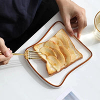 Breakfast bread plate, ceramic creative plate, steak plate, dessert plate Good Vibrations