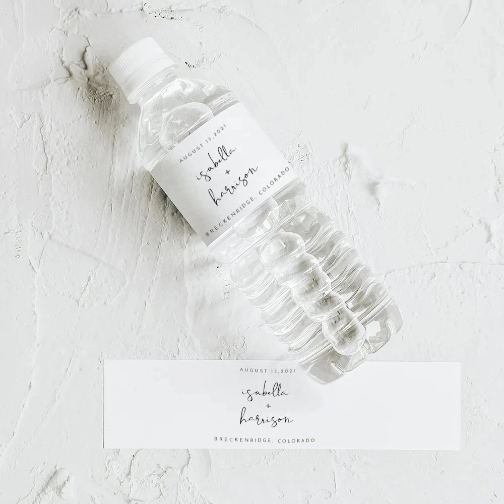Personalized Wedding Water Bottle Label Birthday Party Thank You Water Bottle Sticker Bridal Shower Welcome Gift Wedding Decor Good Vibrations