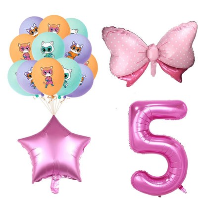 Superkitties Happy Birthday Party Decor Paw Meow Cat Super Kitties Tableware Tablecloth Plate Cup Gift Set Kid Party Supplie Toy Good Vibrations