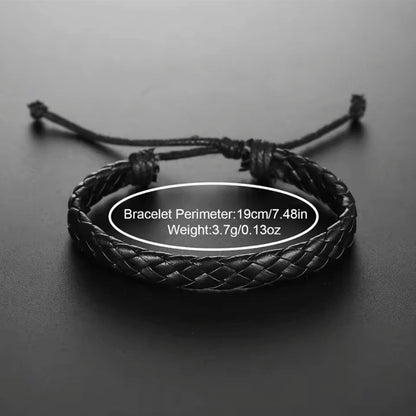 3PCS/Set Men Business Watches Casual Leather Band Analog Male's Quartz Watch Necklace Bracelet Set Good Vibrations