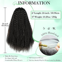 Knotless Braided Wigs With Curly Hair 13x6 Synthetic Braided Wigs Cornrows Wigs Afro Kinky Curly  Braided Wigs For Black Women Good Vibrations