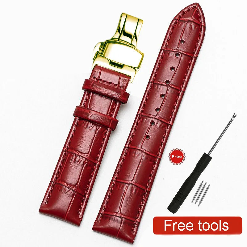 Quick Release *Real Animal Skin* Leather Watch strap13mm 12mm  15mm 17mm 19mm 21m 23mm 24mm 14mm 16mm 18mm 20mm