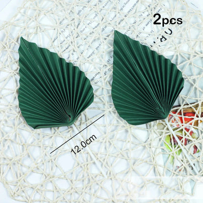 Suit Gold Palm Leaf Paper Fan Happy Birthday Cake Topper Metal Ball Flower Baby Shower Party Cupcake Decor Wedding Cake Toppers Good Vibrations