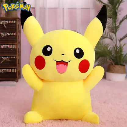 25/45/55/65CM Pokemon Pikachu Plush Doll Japanese Cartoon Animal Stuffed Children's Pikachu  Ornament Cushion Plushies Gift Good Vibrations