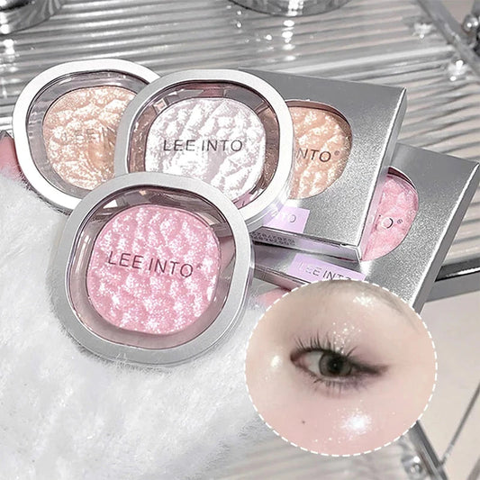 LEEINTO color-glowing high-gloss powder pearlescent powder brightens up the make-up eye shadow disc Good Vibrations