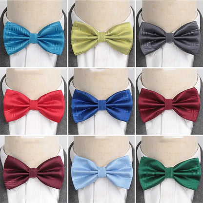 Men Bowties Solid Color Butterfly Wedding Necktie for Boys Girls Candy Bowknot Accessories Plaids Multicolor Adjust Neck Bow Tie Good Vibrations