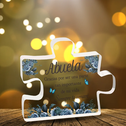 1pc, SpanishGifts For Grandma Acrylic Decorations Delicate Grandma Gifts From Grandchildren Christmas Anniversary Birthday Gifts Good Vibrations
