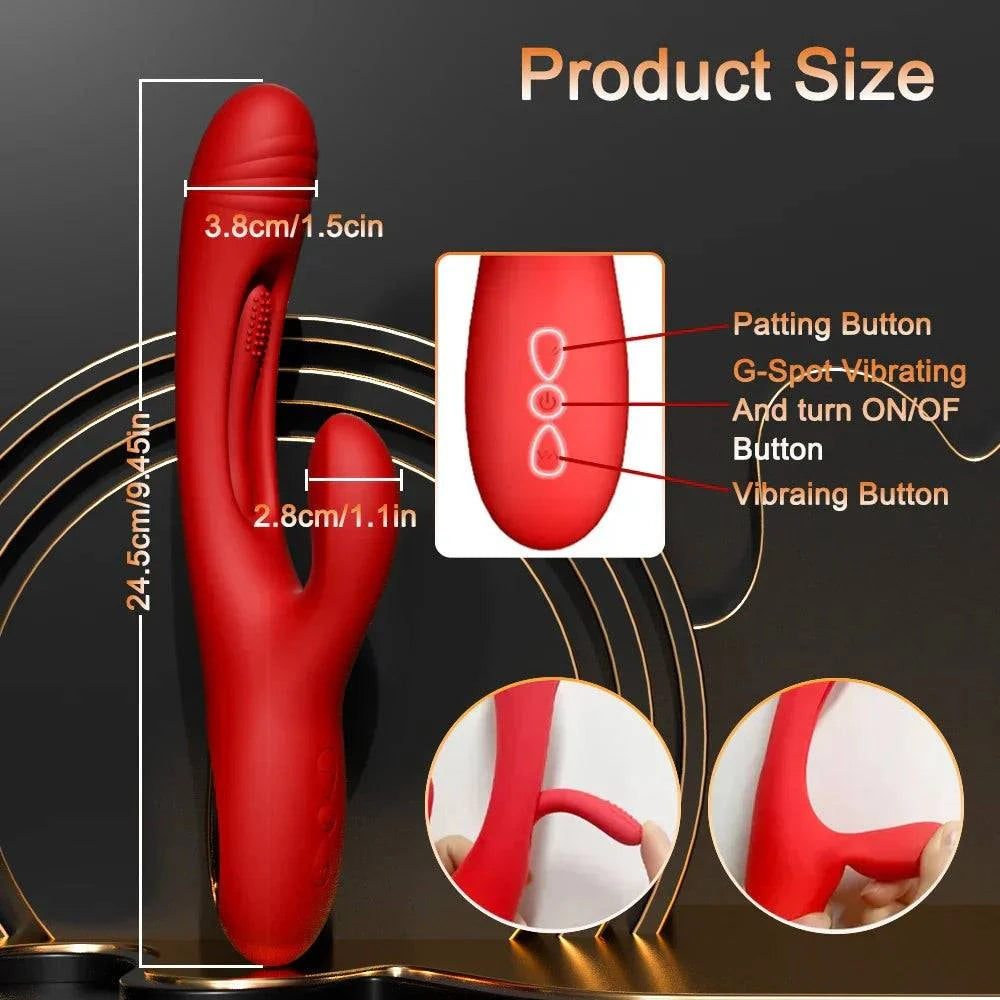 Women Clitoris Stimulator Powerful Rabbit Dildo Vibrator 