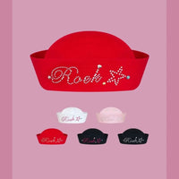 Y2K Striped Bow Flower Rhinestone Sailor JK Beret Navy Hats for Women Summer Niche Flipped Nurse Cosplay Beret Cap Sombreros Good Vibrations