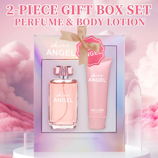 Eau de Parfum Spray and Body Lotion Gift Set Women's Fragrance Sets 3.4 Oz EDP Spray 2.8 Oz Body Cream Shine Angel 2 Pcs Gifts Good Vibrations