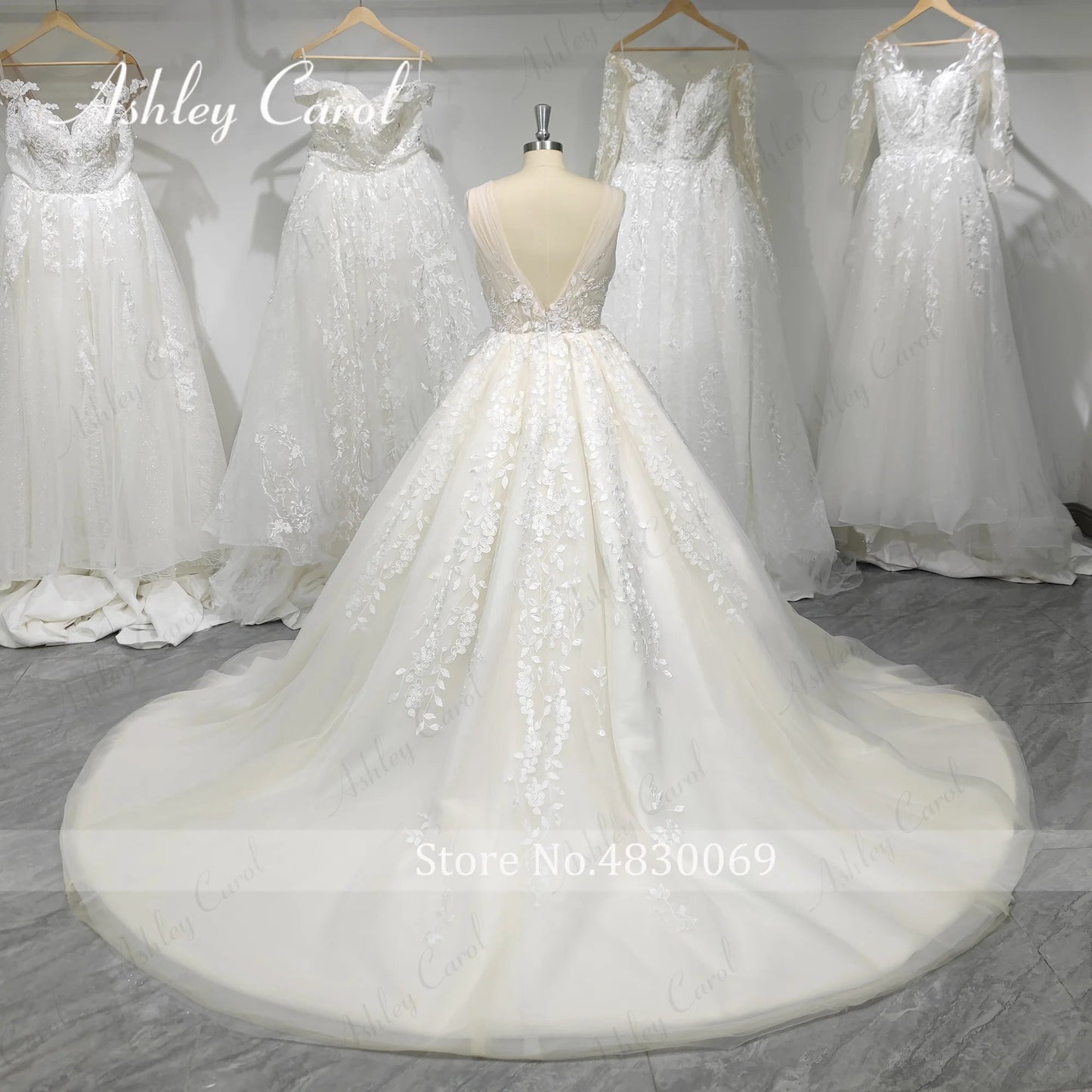 LOUIS NOVIAS  Wedding Dress For Women Elegant Backless Beaded Flowers Embroidery Sleeveless Wedding Gown Vestidos De Novia Good Vibrations