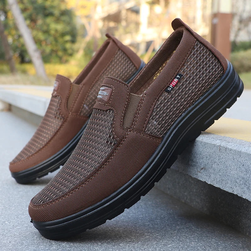 Men's Fashionable Solid Woven Knitted Running Shoes - Lightweight, Breathable, and Non-Slip - Perfect Sports Shoes for Outdoor Activities Good Vibrations