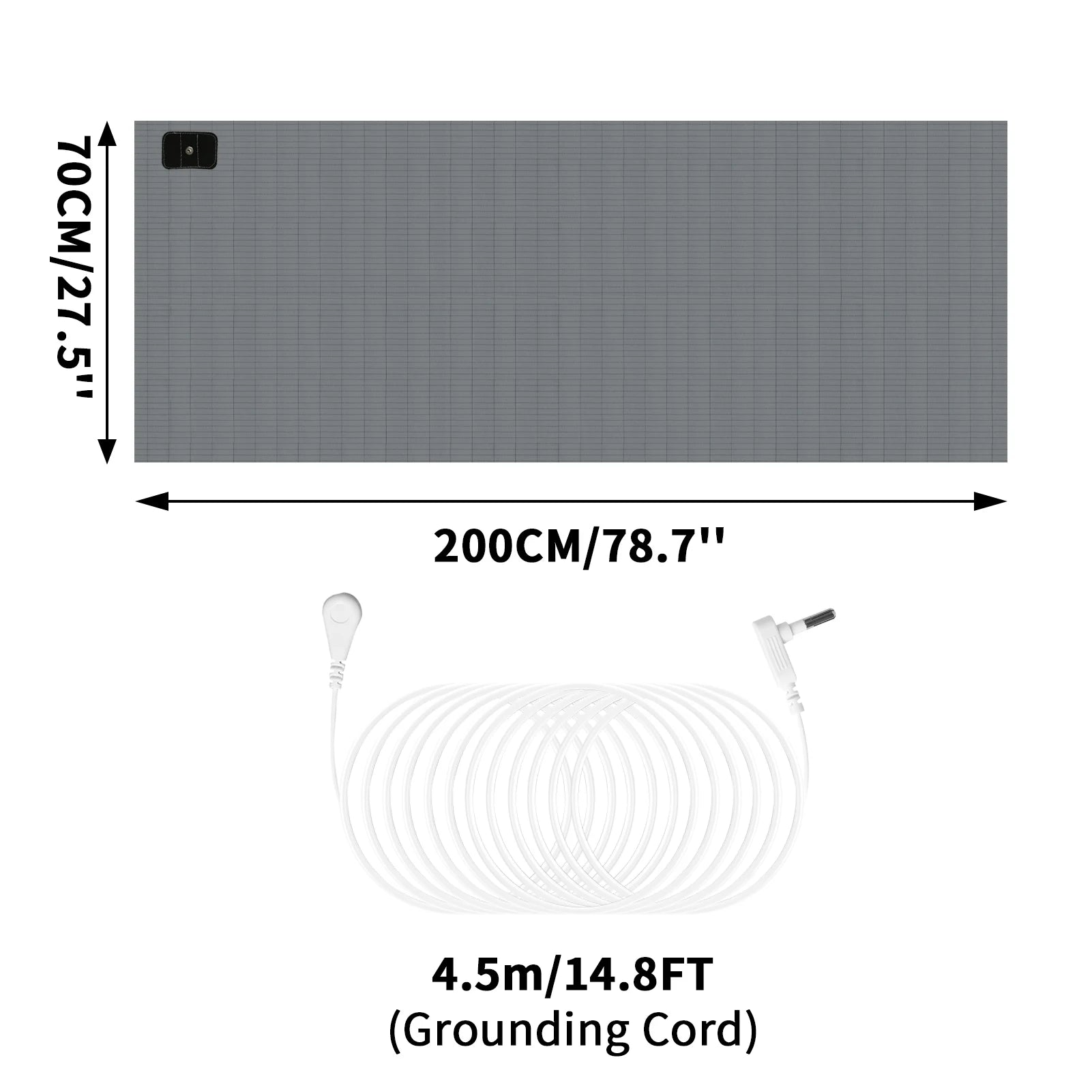 Grounding Bed Sheet Anti-static Grounding Sheet Conductive 95% Cotton and 5% Soft Silver Fiber Flat Sheets Sleep Bed Mat Good Vibrations