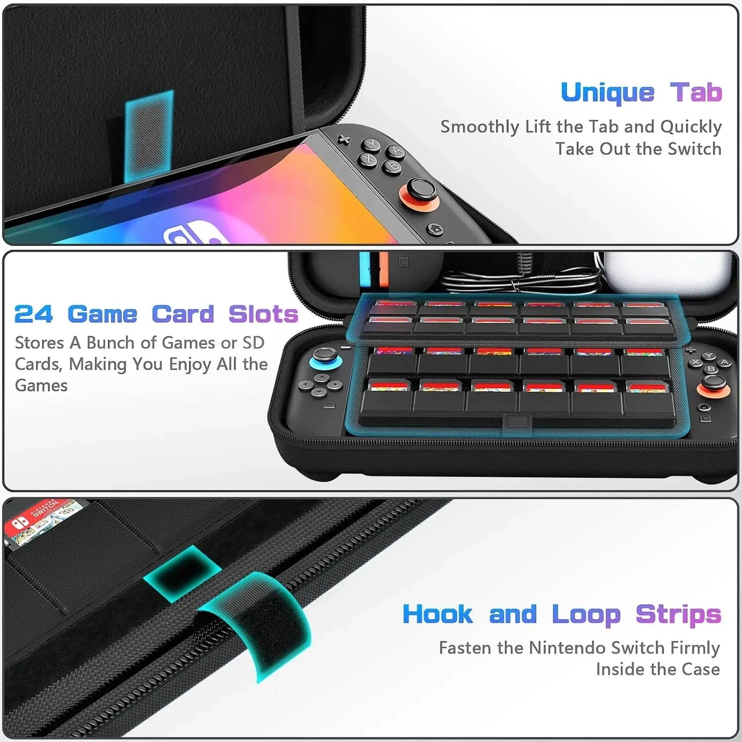 Portable EVA Hard Shell Protective Case For Switch 2 Shockproof Waterproof Accessories Storage Bag With Game Card Slot Good Vibrations