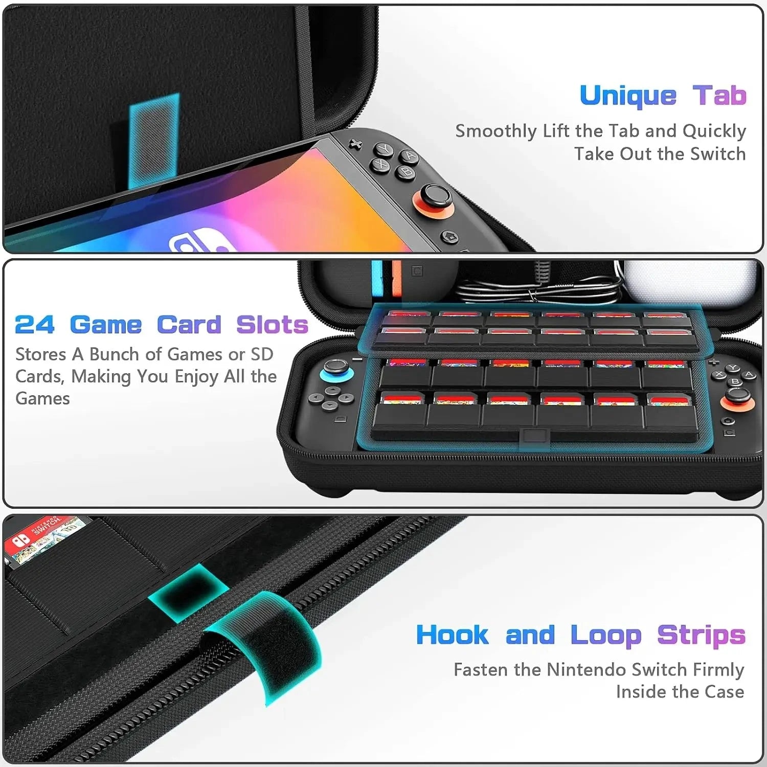 Portable EVA Hard Shell Protective Case For Switch 2 Shockproof Waterproof Accessories Storage Bag With Game Card Slot Good Vibrations