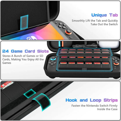 Portable EVA Hard Shell Protective Case For Switch 2 Shockproof Waterproof Accessories Storage Bag With Game Card Slot Good Vibrations