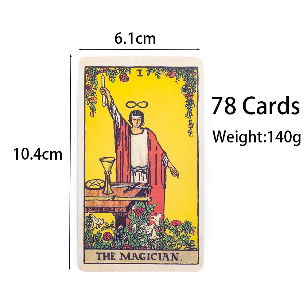 The Classic Tarot Cards Deck 78Pcs For Easy Beginners Fate Fortune Telling Party Tabletop Board Game Toy Good Vibrations