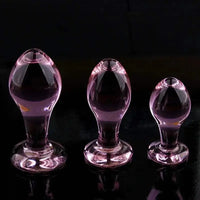 Pink Crystal Glass Butt Plug for Women's Anal and Pleasure GOOD Vibrations