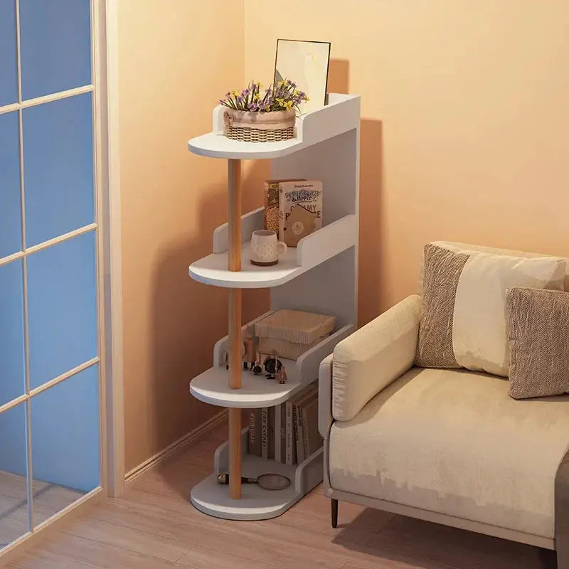 Bedroom bedside clip gap storage shelf storage cabinet small bookshelf floor rack Good Vibrations