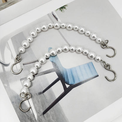 12pcs Luxury ABS Pearl Rose Flower Chain Charms for Crocs Decoration Suitable for Clogs Bogg Beach Bags Party Gift Idea Good Vibrations