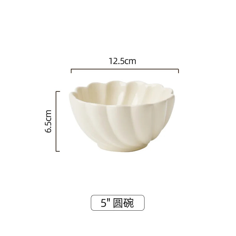 Early Spring Simple Dish Set Home Ins Wind Ceramic Tableware Light Luxury Modern Good Vibrations