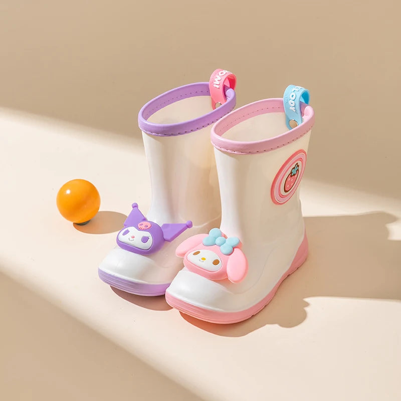 Sanrio genuine children's rain boots cute cartoon rain boots girls non-slip glue shoes Good Vibrations