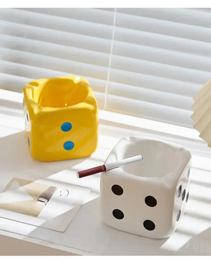 Dice Ashtray Modern Home Living Room Decoration Office Meeting Room Desktop Ornament Smoking Accessories Ash Tray Gift Good Vibrations Adult Super Store