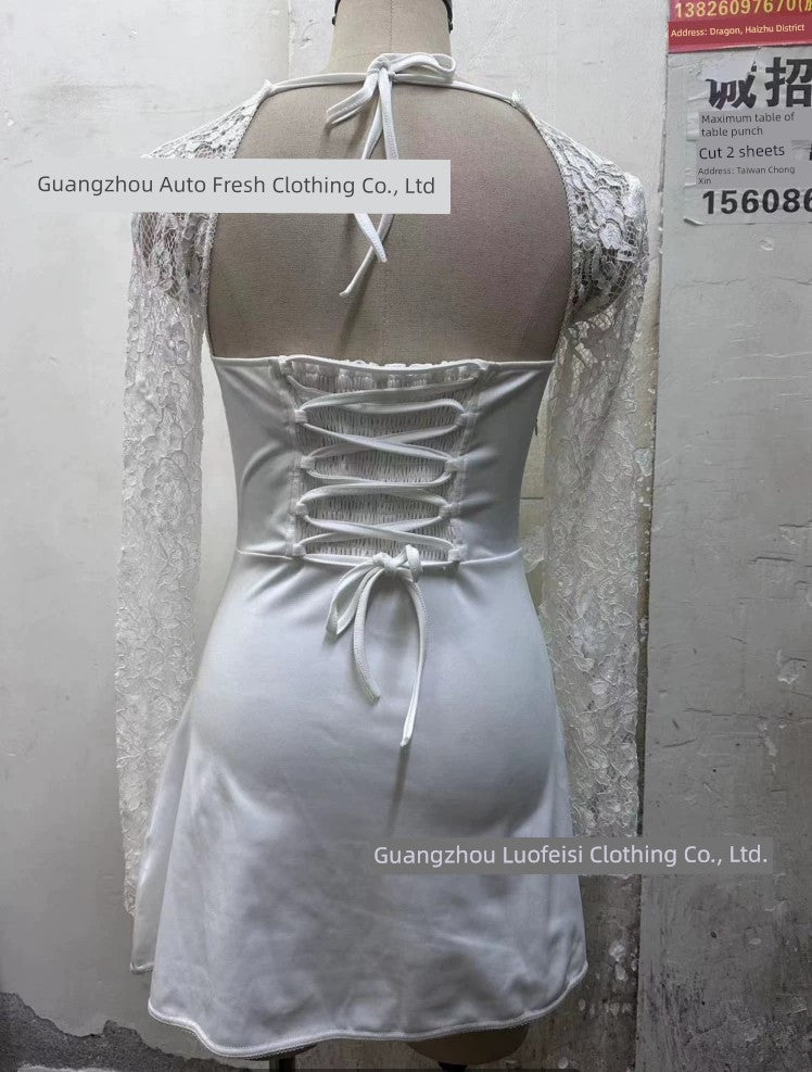 Sexy Top Slim Fit Tank Dress Sexy Lace Lace Silm Backless Dress Good Vibrations