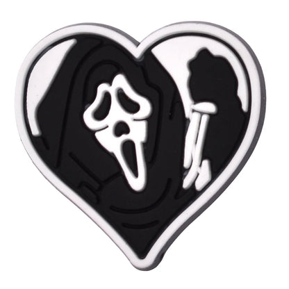 1PCS Hot Selling Ghost Series Shoe Charm PVC Sandal Accessories DIY Cartoon Skeleton Bag Wristband Decor Halloween Gifts Good Vibrations