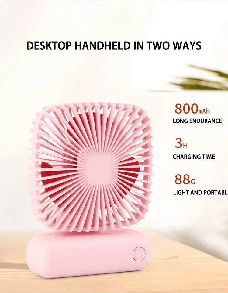 Desktop Desktop Small Fan Mini Handheld Usb Three Speed Cool Air Car Home Office Portable Quiet Outdoor Simple Portable Summer Good Vibrations Adult Super Store
