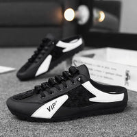 Men's Casual Slippers  Summer Comfortable Anti Slip Mesh Breathable Men's Sports Shoes Lightweight Soft Soled Half Slippers Good Vibrations