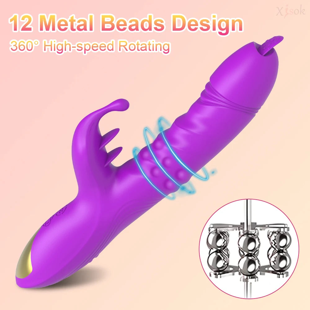 Thrusting Rabbit Vibrator for Women Clitoris G-Spot Stimulator Come and Go Vagina Vibrator Female Masturbator Sex Toy for Women GOOD Vibrations
