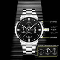 Fashion Men Watch Luxury Calendar Quartz Wrist Watch Business Watches Man Clock Male Bracelet Wristwatch Good Vibrations