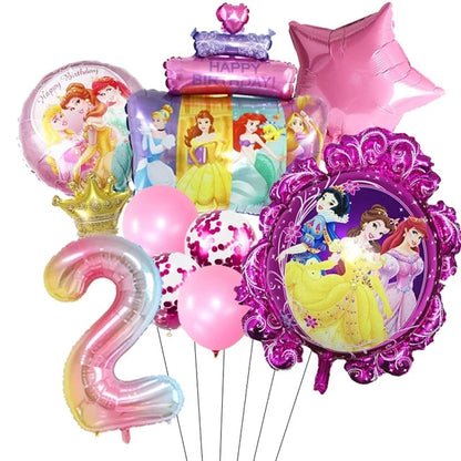Princess Party Favor Girls' Happy Birthday Banner Princess Pinata Fillers Mask Stickers Disposable Tableware Set Decorations Good Vibrations