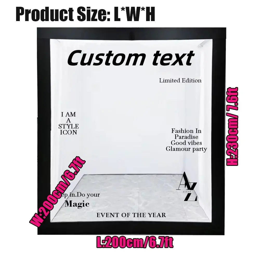 Weddings Photography Background decoration Props PVC magazine photo booth backdrop party event  led photo booth with led Good Vibrations