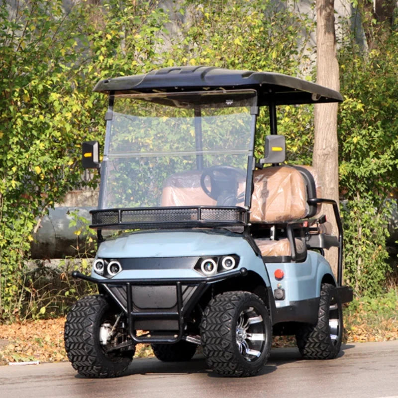 New Hunting Club Street Legal Utility Vehicle Electric Lithium Golf Cart 2/4/6 Seaters Solar Powered Unlimited Electricity Good Vibrations
