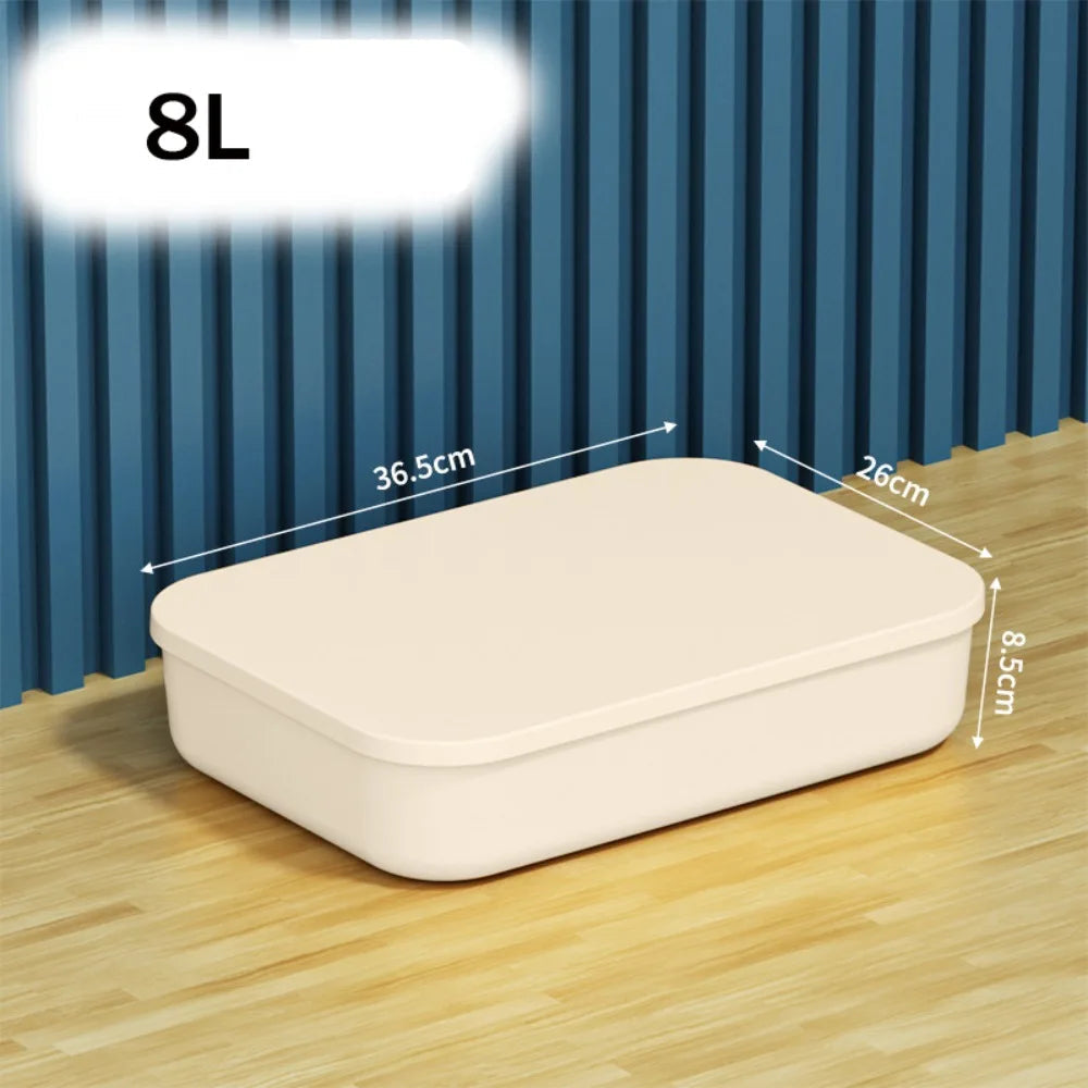 New Home Container Stackable Storage Box Organizer Container With Lid Cover Plastic Good Vibrations