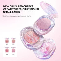 Kakashow Gradient Blush - Dual-Color with Subtle Shimmer and Matte Finish,Lasting Natural Peachy Glow for a Youthful Look Good Vibrations